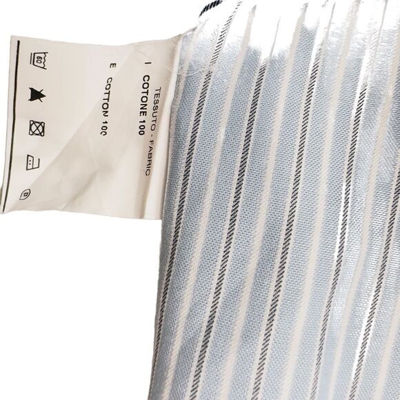 Corneliana button down shirt blue / light blue stripped long sleeve  size 17/43 - Picture 7 of 7